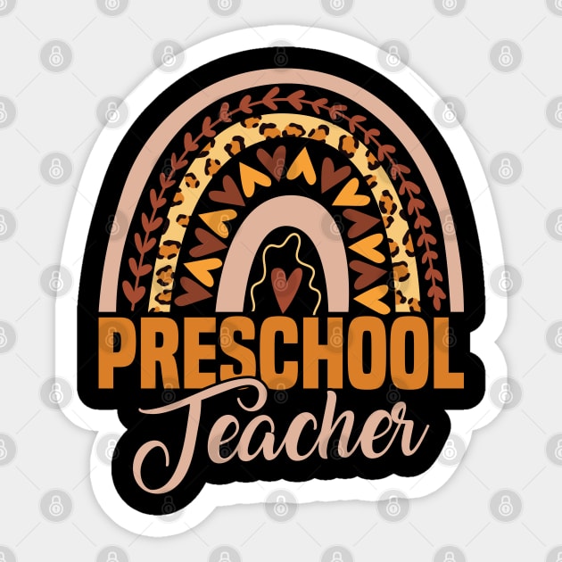 Preschool Teacher Rainbow Sticker by White Martian